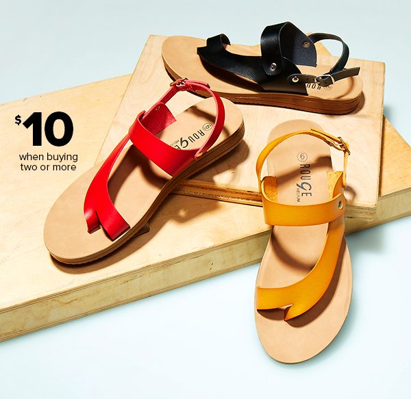 Shop $10 Sandals