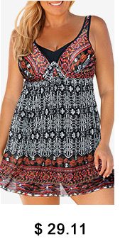 V Neck Keyhole Back Plus Size Swimdress and Shorts