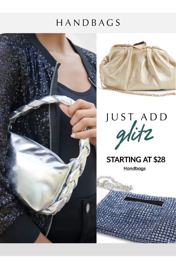 Just add glitz - Starting at $28 Handbags