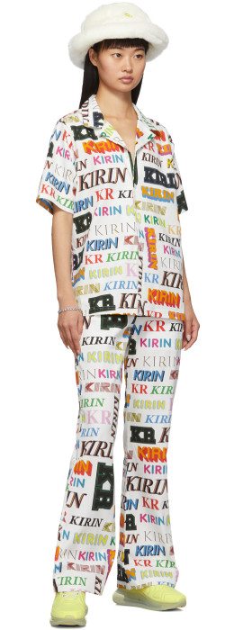 Kirin - White And Multicolor Typo Shirt