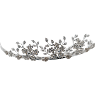 Rhinestone Flower Tiara