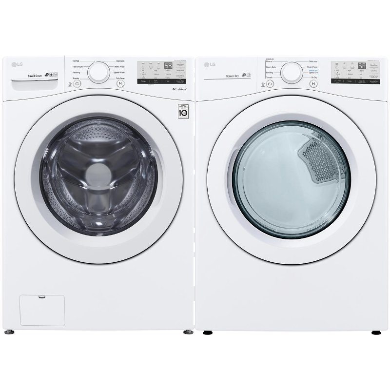 LG White Electric Laundry Pair - 3400 Series