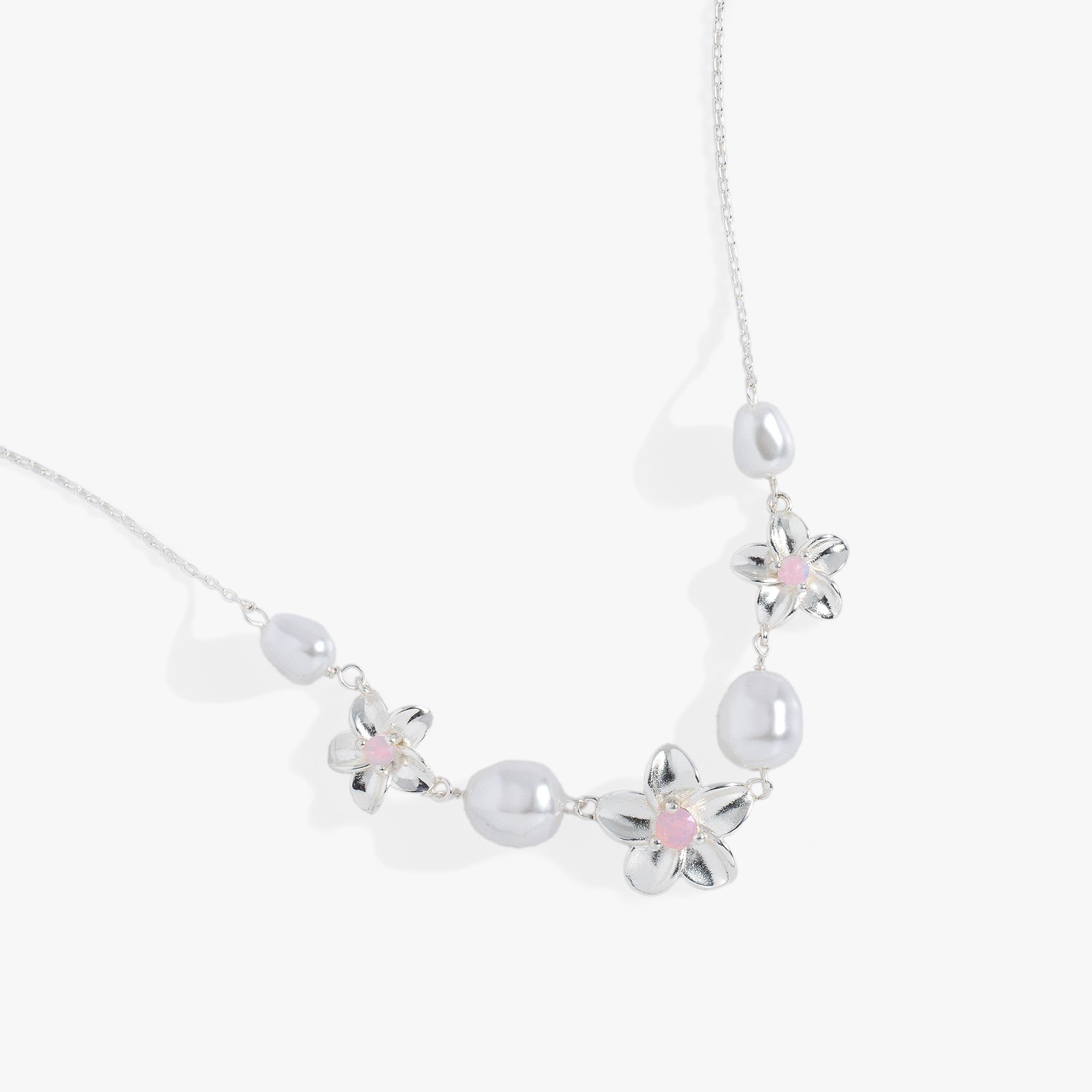 Image of Plumeria Pearl Necklace