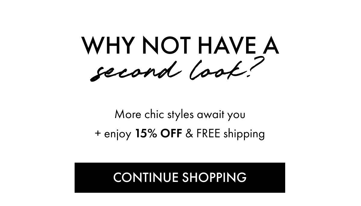 Like what you saw? Take 15% off on you purchase - Shop Now