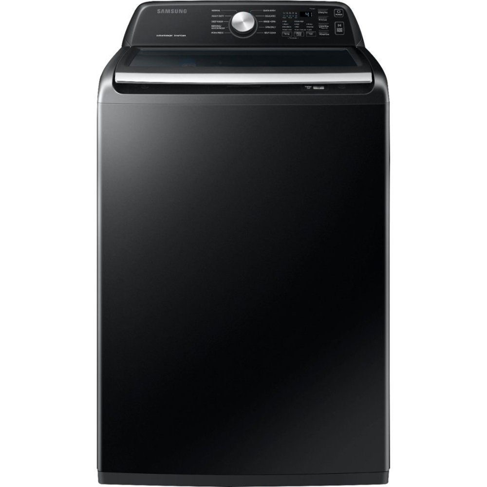 Samsung High-Efficiency Top Load Washer with ActiveWave Agitator and Active WaterJet - Brushed Black 4.4 cu. ft.