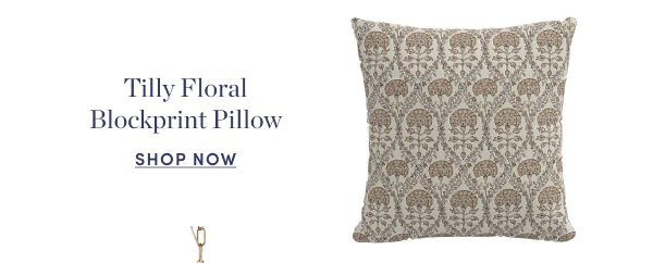 Tilly Floral Blockprint Pillow