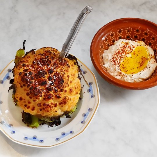 Whole Roasted Cauliflower Dish