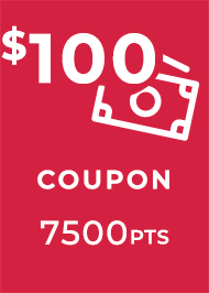 $100 OFF Coupon = 7500 pts
