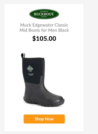 Muck Edgewater Classic Mid Boots for Men Black