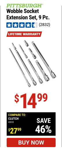 Pittsbugh: Wobble Socket Extension Set, 9 Pc.