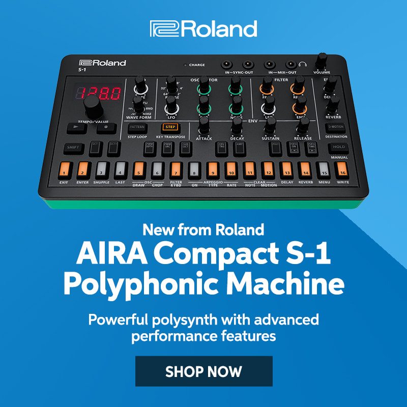 New from Roland: AIRA Compact S-1 polyphonic machine. Powerful polysynth with advanced performance features. Shop now.