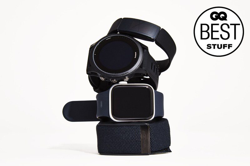 A stack of fitness trackers
