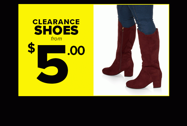 Clearance Shoes from $5.00