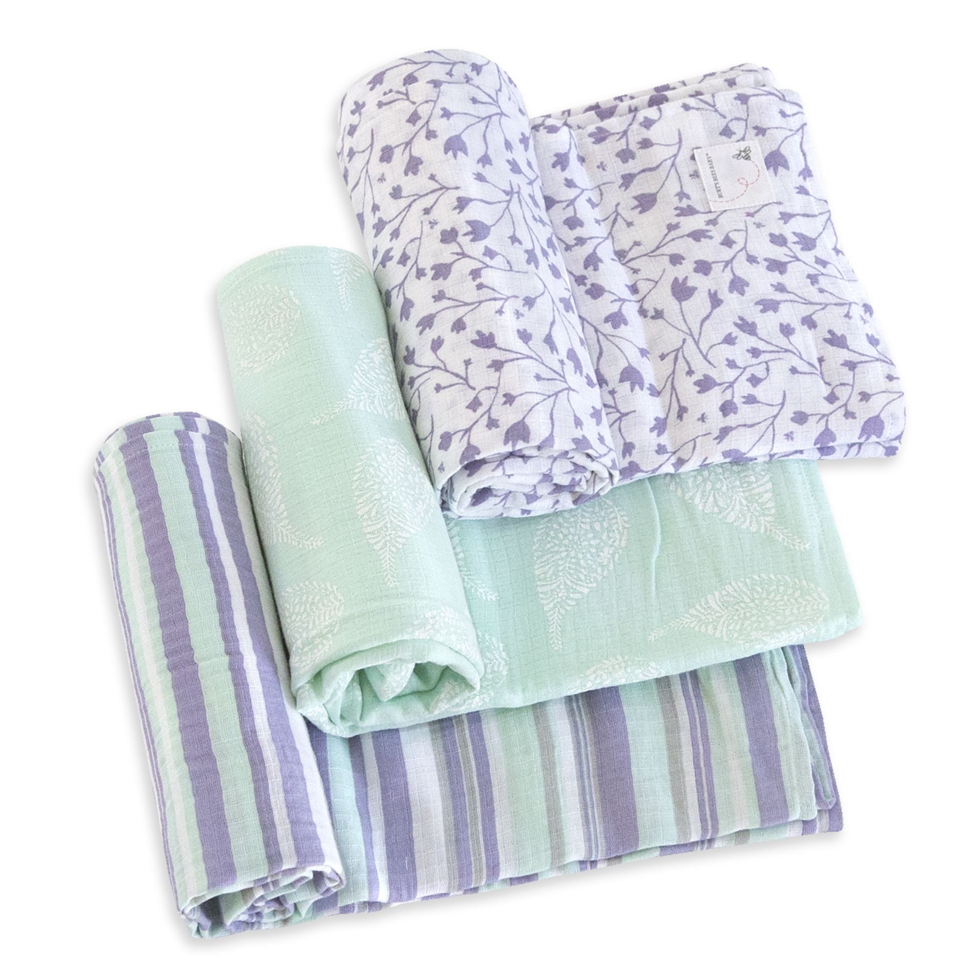 Floral Forest Organic Muslin Swaddle Blankets 3 Pack