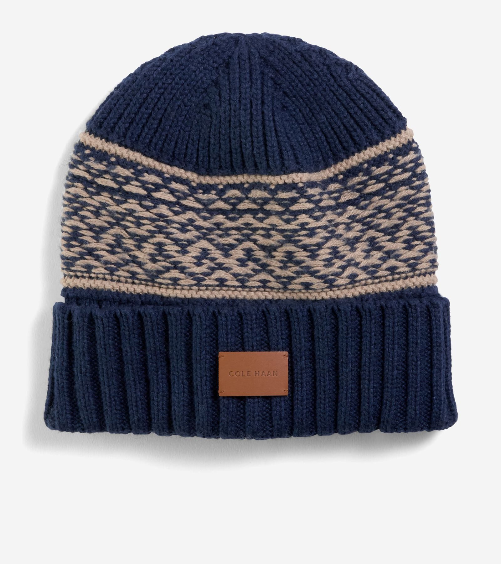 Cole Haan Men's Fairisle Hat With Cuff