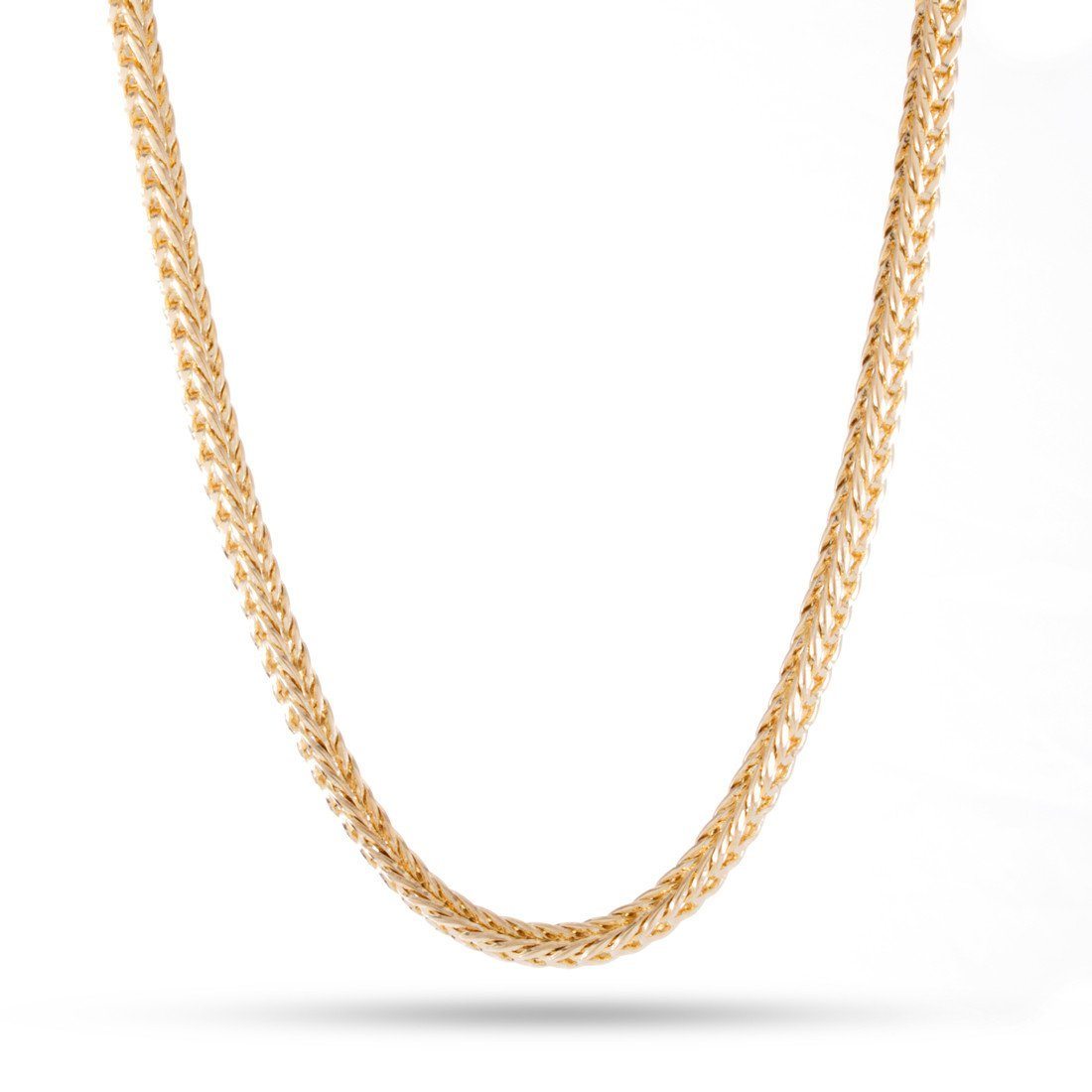 4mm Men's 14K Yellow Gold Plated Franco Chain