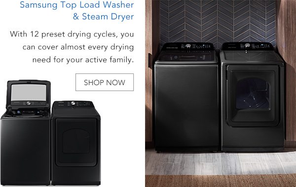 Shop Samsung Top Load Washer and Steam Dryer