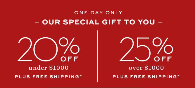 FREE SHIPPING* STARTS NOW