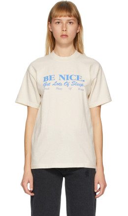 Sporty & Rich - Off-White 'Be Nice' T-Shirt