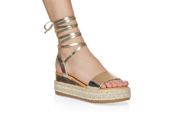 Lace Up Platform Sandals