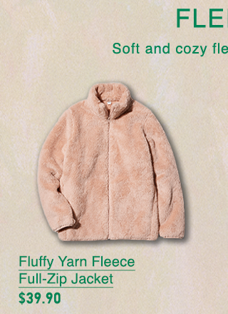 PDP5 - WOMEN FLUFFY YARN FLEECE FULL ZIP JACKET