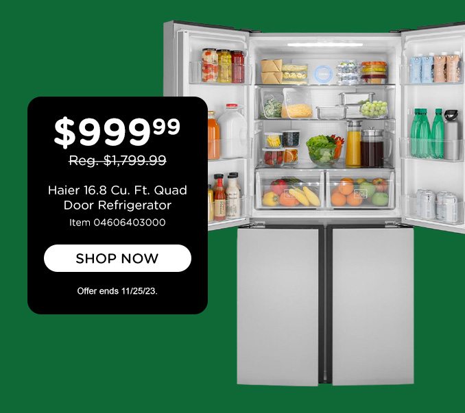 $999.99 - Haier Refrigerator