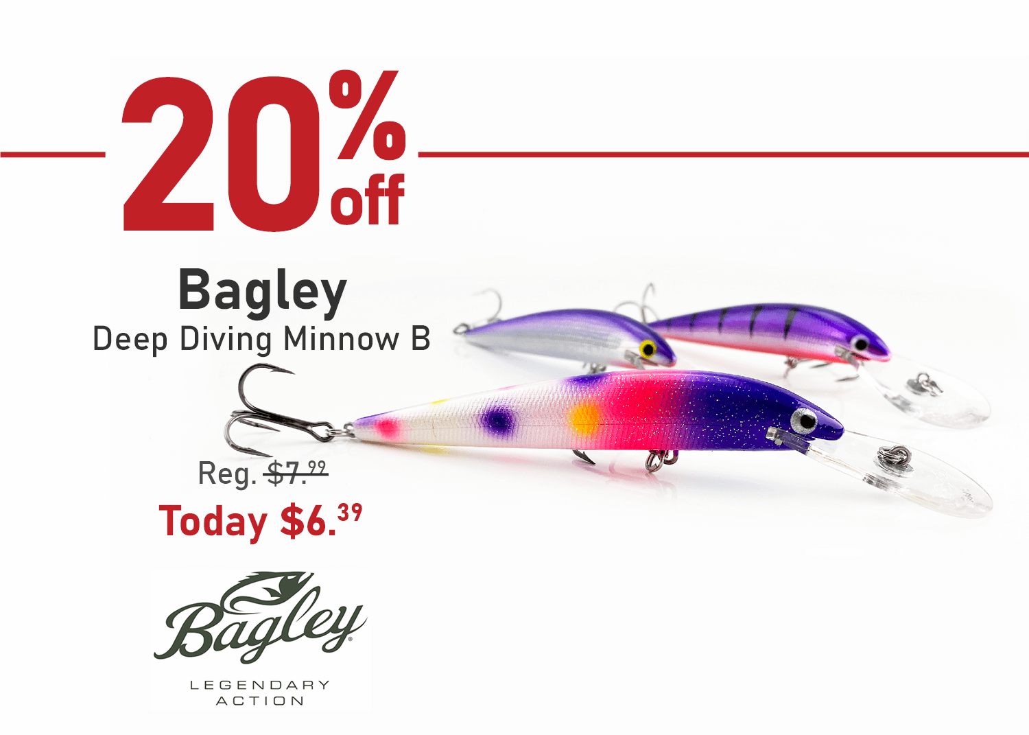 Save 20% on the Bagley Deep Diving Minnow B