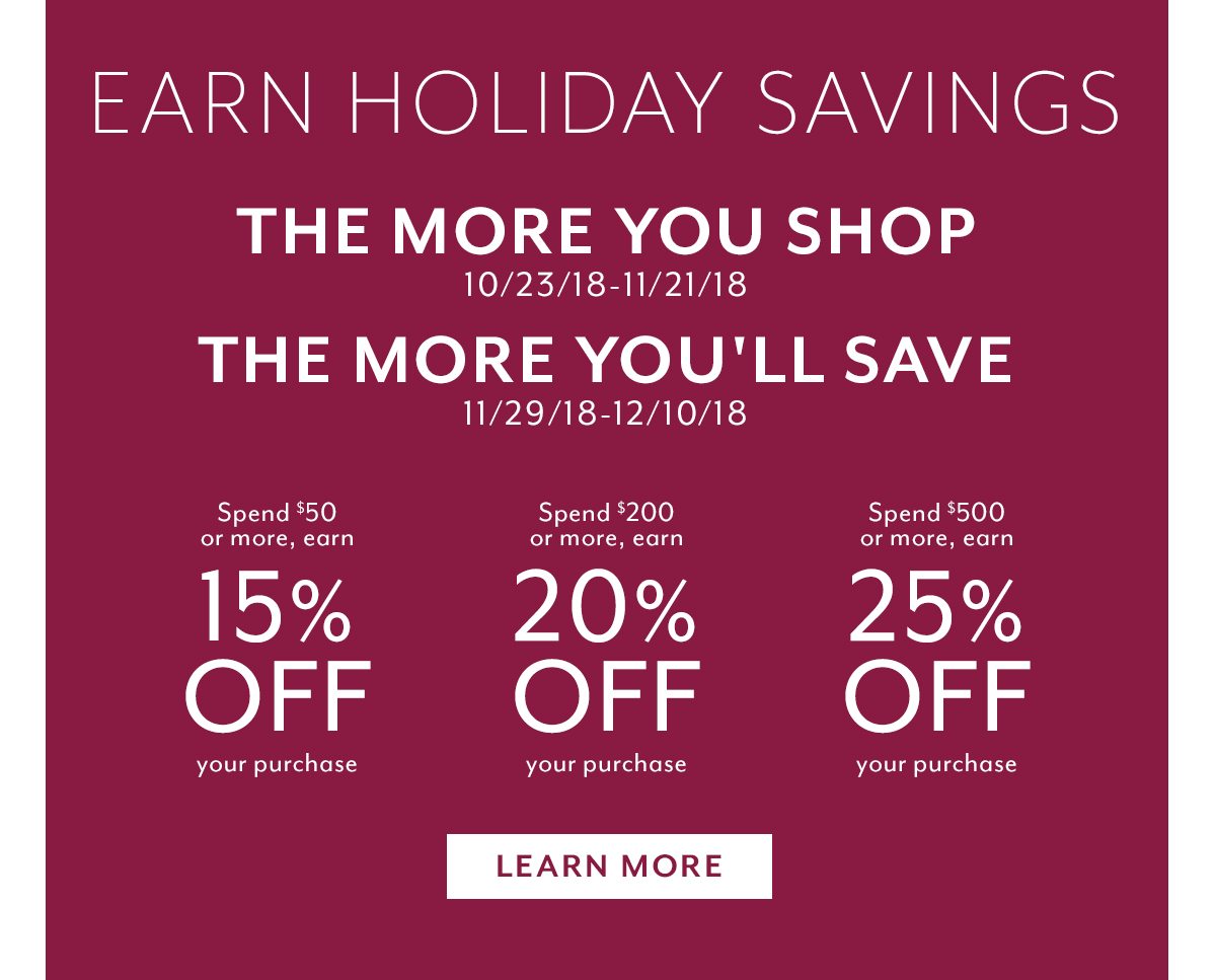 Earn Holiday Savings