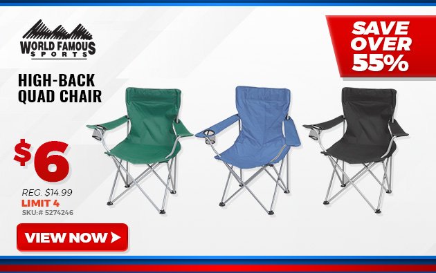 WORLD FAMOUS SPORTS HIGH-BACK QUAD CHAIR