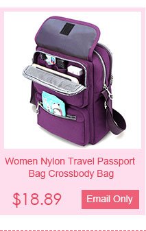 Women Nylon Travel Passport Bag Crossbody Bag