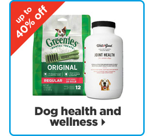 Up to 40% off dog health and wellness >