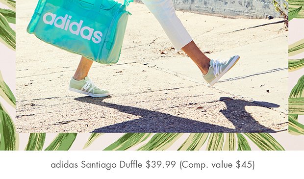 ADIDAS SANTIAGO DUFFLE $39.99 (COMP. VALUE $45)