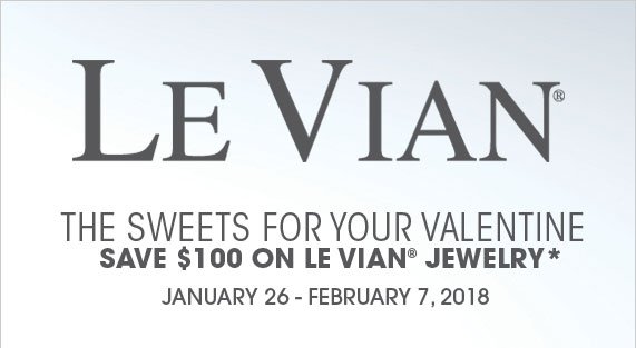 Le Vian, The sweets for your valentine. Save $100 on Le Vian Jewelry January 26- February 7, 2018. 