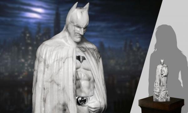 The Dark Knight Memorial (White Faux Marble Texture Edition) Statue by Beast Kingdom