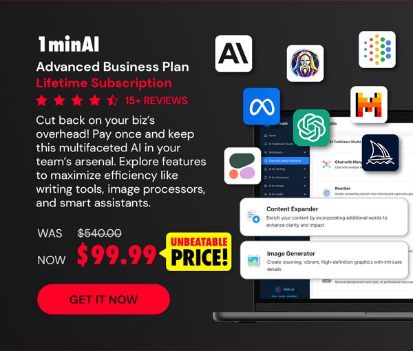 1minAI Advanced Business Plan Lifetime Subscription