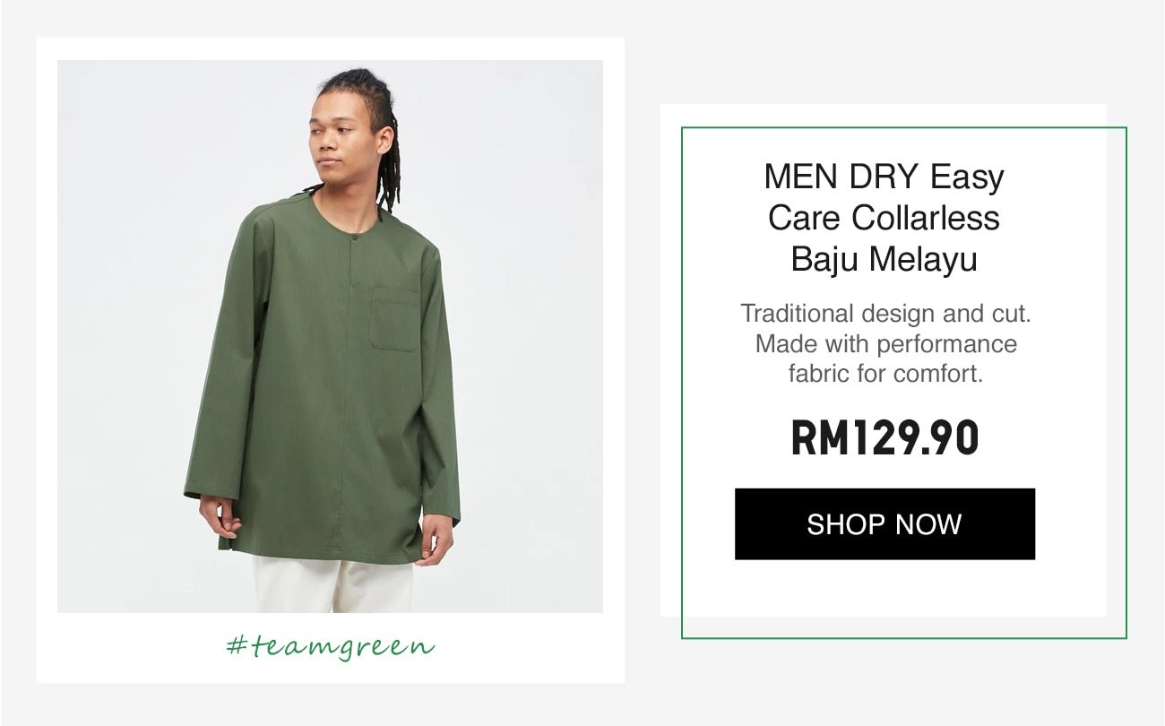 MEN DRY Easy Care Collarless Baju Melayu