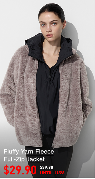 PDP3 - WOMEN FLUFFY YARN FLEECE FULL ZIP JACKET