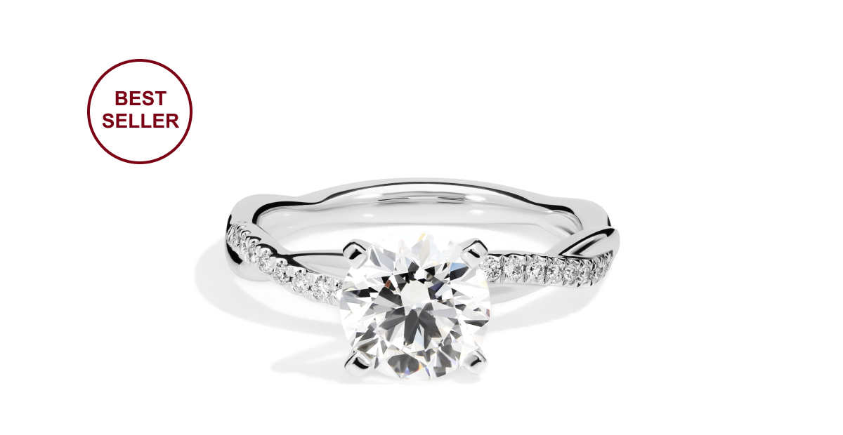 Our Petite Twist Engagement Ring.