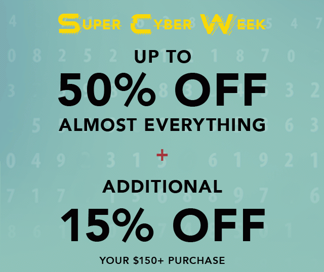 Up To 50% Off Everything! + Additional 15% OFF! with your $150+ Purchase - Shop Now