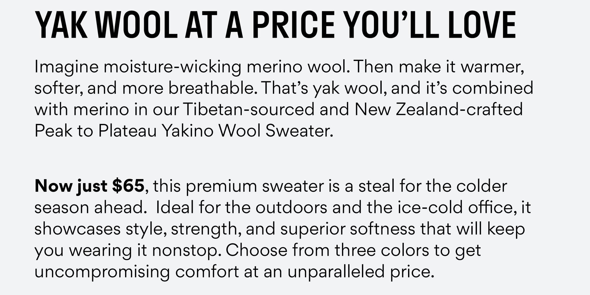 Massdrop x Peak to Plateau Yakino Wool Sweater