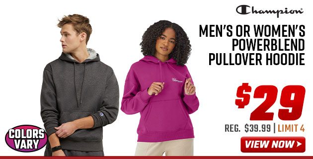 Champion Men's or Women's PowerBlend Pullover Hoodie