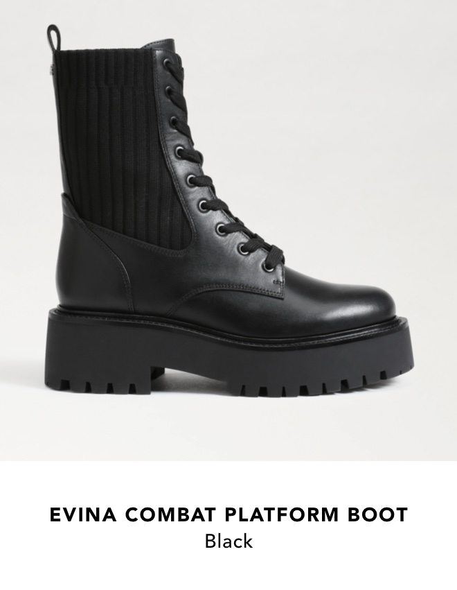 Evina Combat Platform Boot (Black)