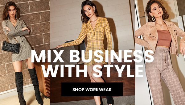 Mix Business With Style! Shop Workwear. Banner