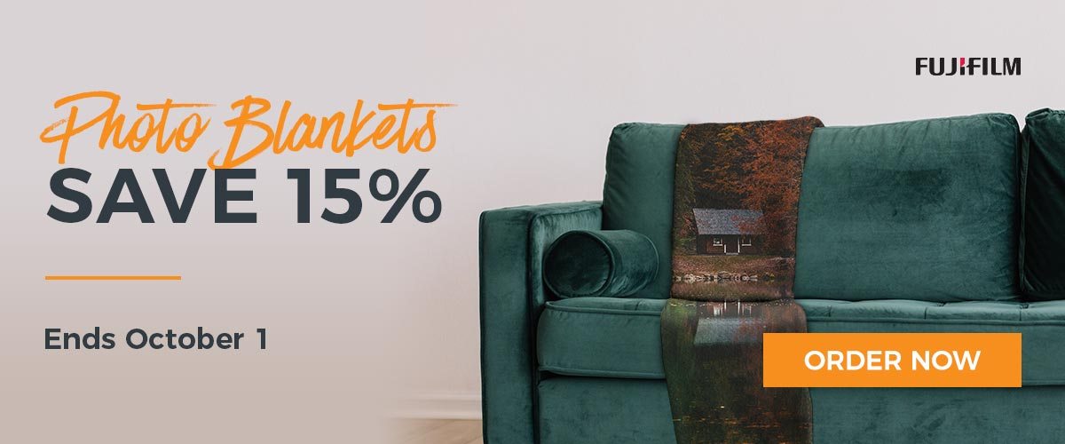 Save 15% off Photo Blankets