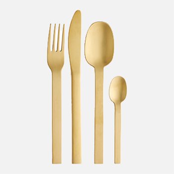 TURINI Gold Finished Cutlery Set £95.00