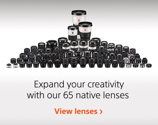 Expand your creativity with our 65 native lenses