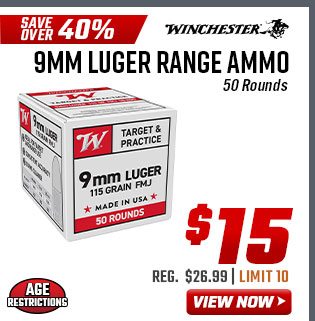 Winchester USA 9MM Luger Range Ammo