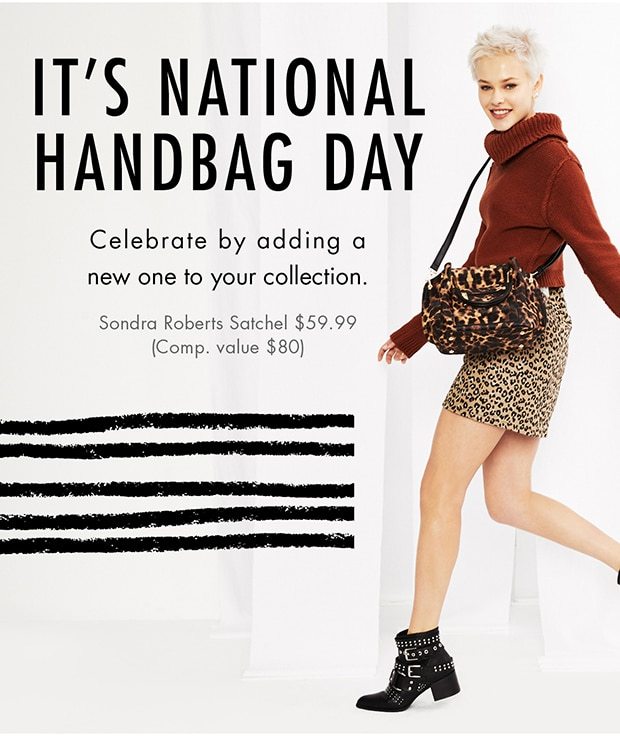 IT'S NATIONAL HANDBAG DAY