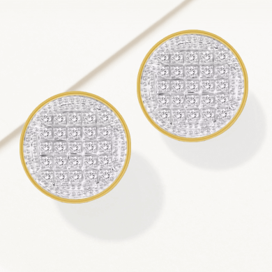 Diamond Earrings 1/6 ct tw Round-cut 10K Yellow Gold