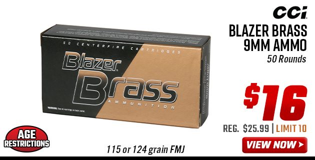 CCI Blazer Brass 9MM Ammo